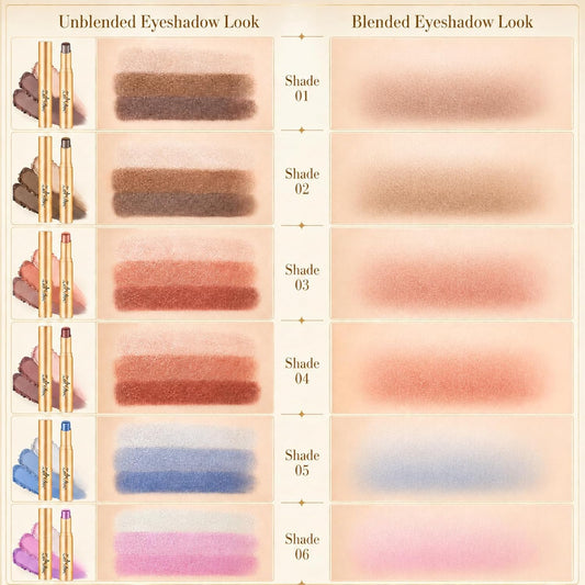 3 Color Eyeshadow Stick in Set of 6