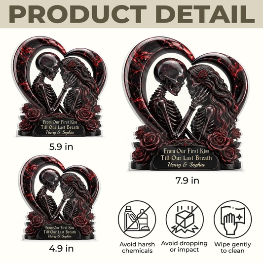 Custom Gothic Skeleton Couple Acrylic Plaque