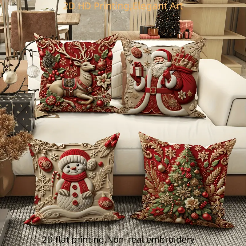 Luxury Christmas Pillow Covers 18" x 18"