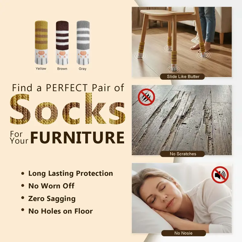 Knit Chair Leg Floor Protectors