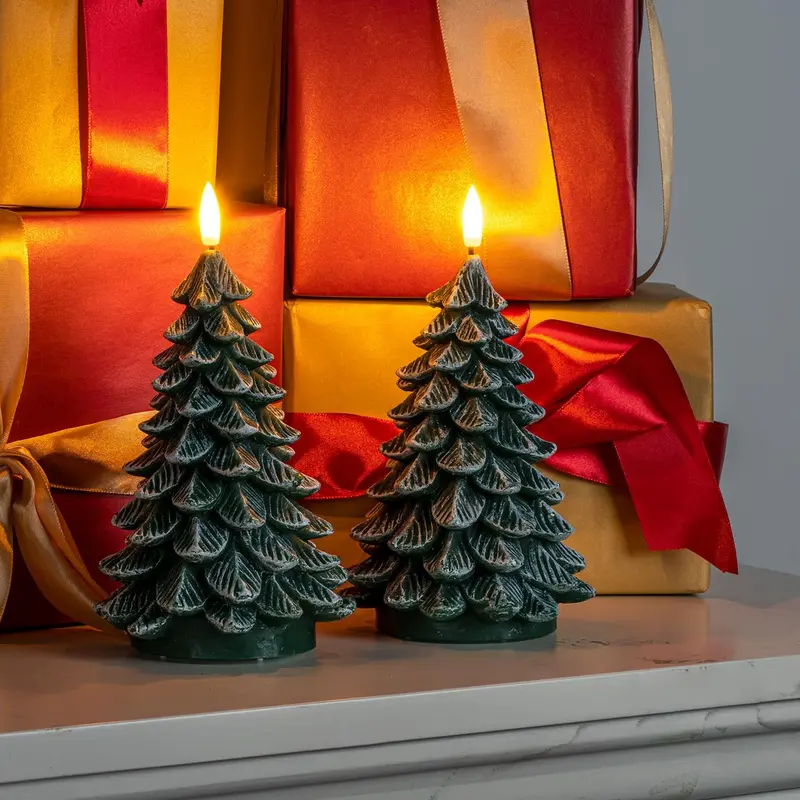 Christmas Tree Candles with 6 Hours Timer