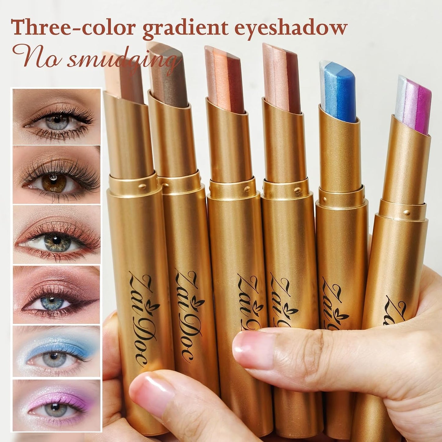 3 Color Eyeshadow Stick in Set of 6