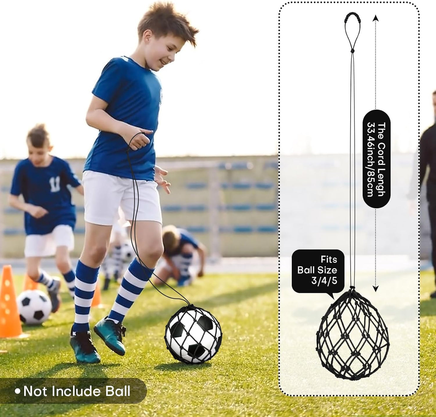 Soccer Kick Trainer 2 Psc with Return Net