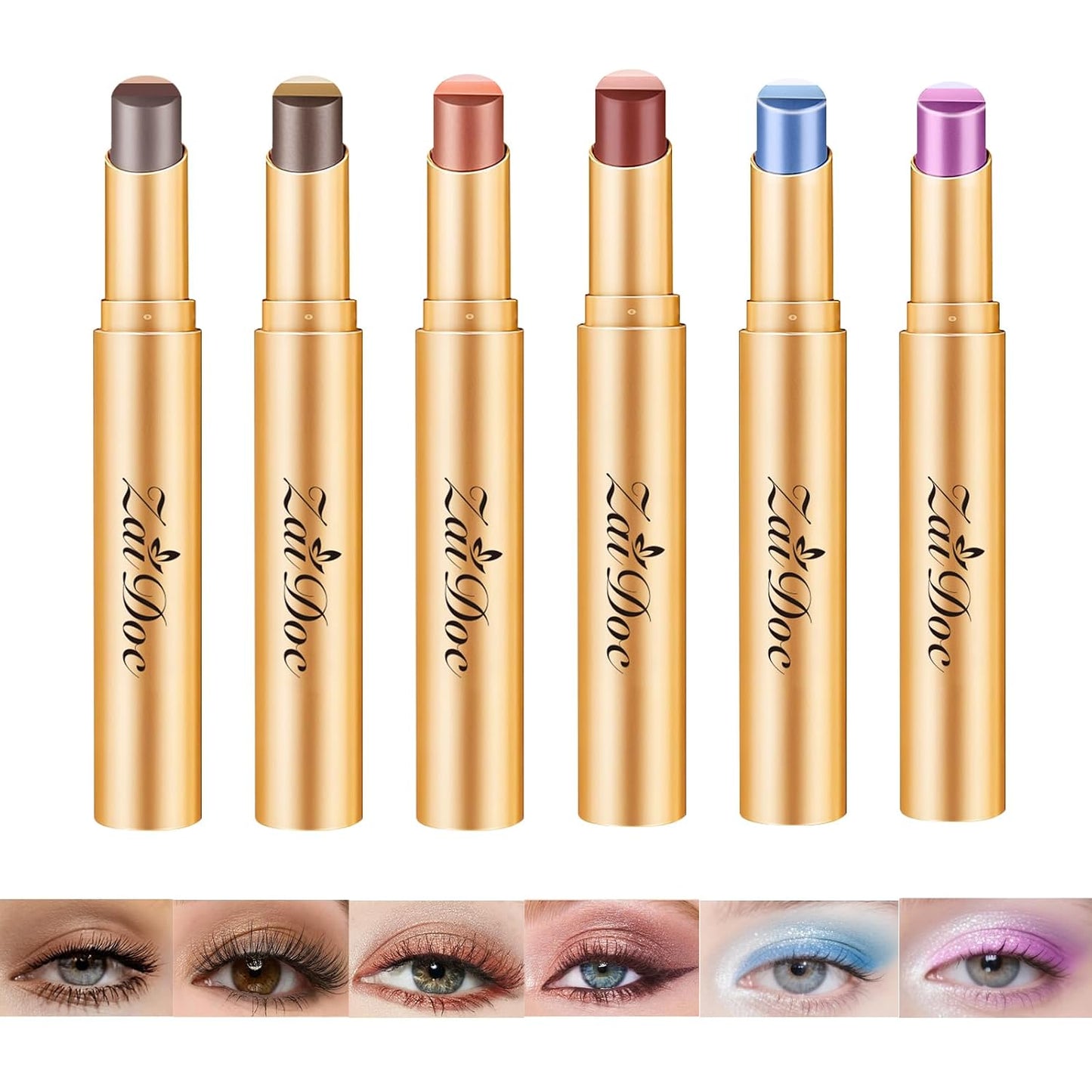 3 Color Eyeshadow Stick in Set of 6
