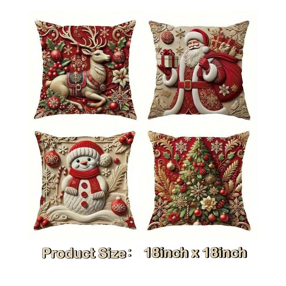 Luxury Christmas Pillow Covers 18" x 18"