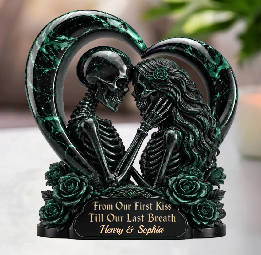 Custom Gothic Skeleton Couple Acrylic Plaque