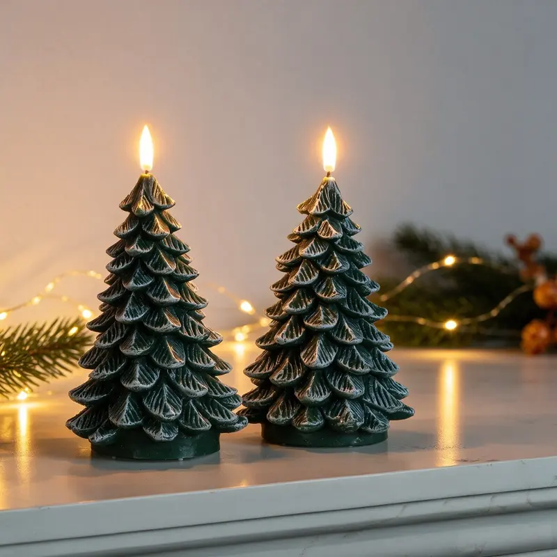 Christmas Tree Candles with 6 Hours Timer