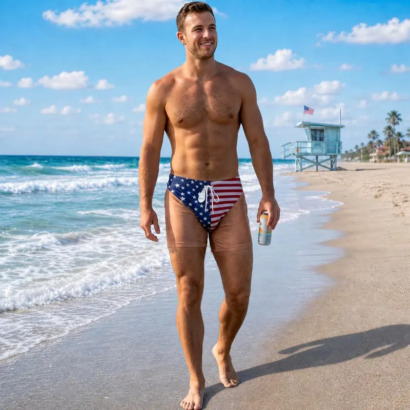 Men's Novelty Patriotic Swim Trunks