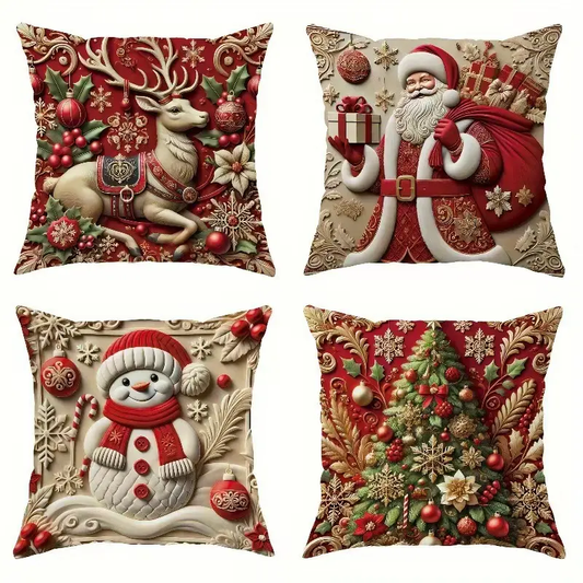 Luxury Christmas Pillow Covers 18" x 18"